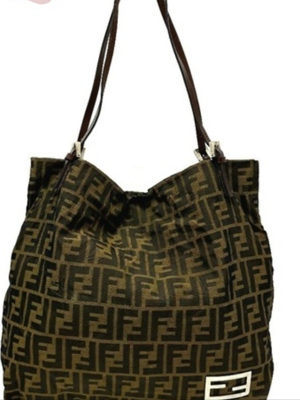 Fendi Zucca All Over Brown Logo Tote Bag